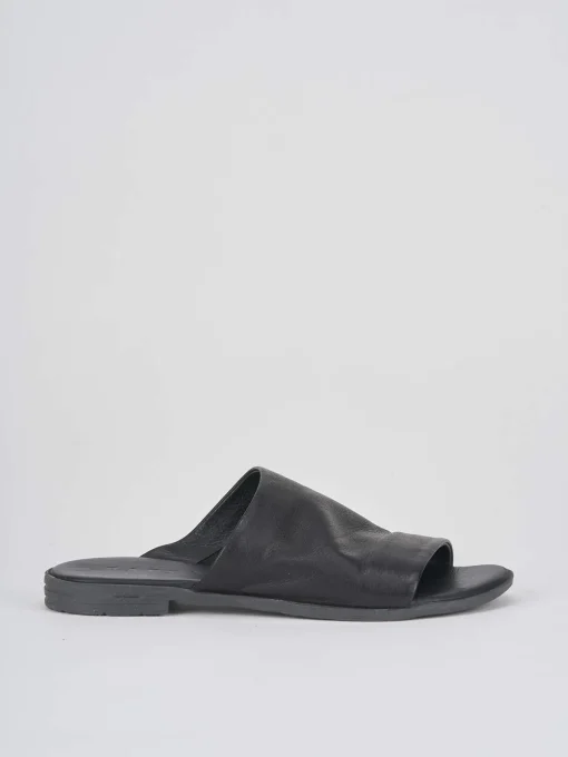 Ciabatte tacco 1cm pelle nero