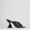 Ciabatte tacco 10cm pelle nero