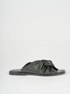 Ciabatte tacco 1cm pelle nero