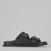 Ciabatte tacco 1cm pelle nero