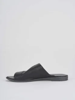 Ciabatte tacco 1cm pelle nero
