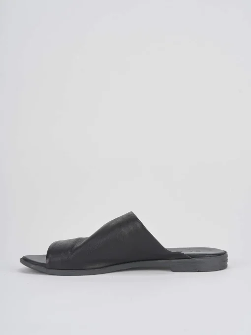Ciabatte tacco 1cm pelle nero