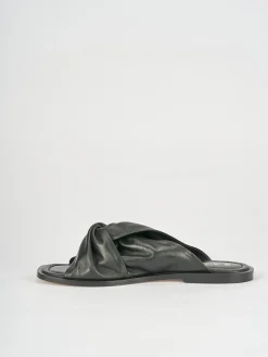 Ciabatte tacco 1cm pelle nero