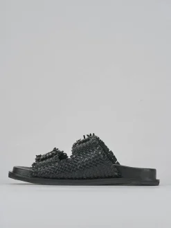 Ciabatte tacco 1cm pelle nero