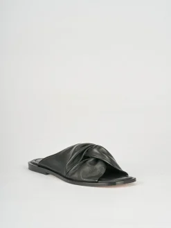 Ciabatte tacco 1cm pelle nero