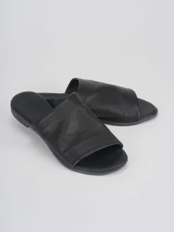Ciabatte tacco 1cm pelle nero