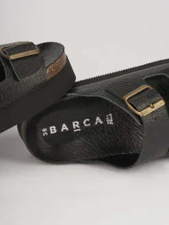 Ciabatte tacco 2cm pelle nero