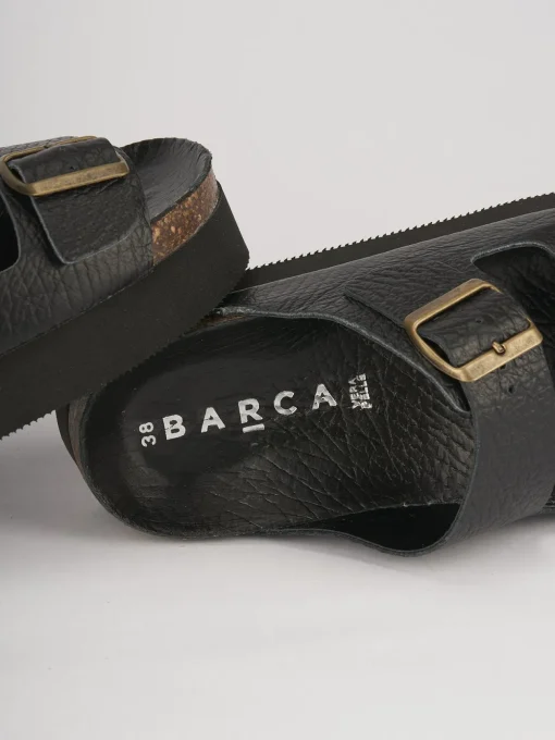 Ciabatte tacco 2cm pelle nero