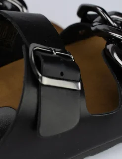 Ciabatte tacco 1cm pelle nero