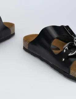 Ciabatte tacco 1cm pelle nero