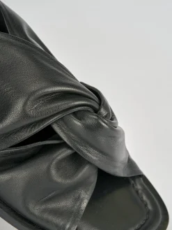 Ciabatte tacco 1cm pelle nero