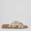 Ciabatte tacco 1cm pelle oro