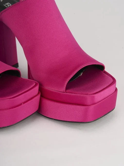 Ciabatte tacco 10cm pelle rosa