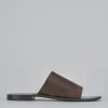Ciabatte tacco 1cm pelle testa