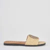 Ciabatte tacco 1cm tessuto oro