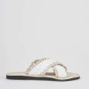 Ciabatte tacco 1cm tessuto bianco