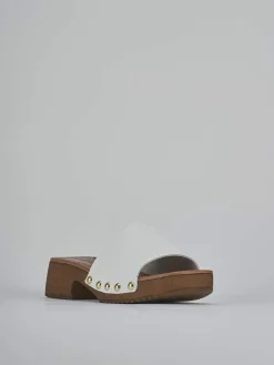 Ciabatte tacco 3cm vernice bianco