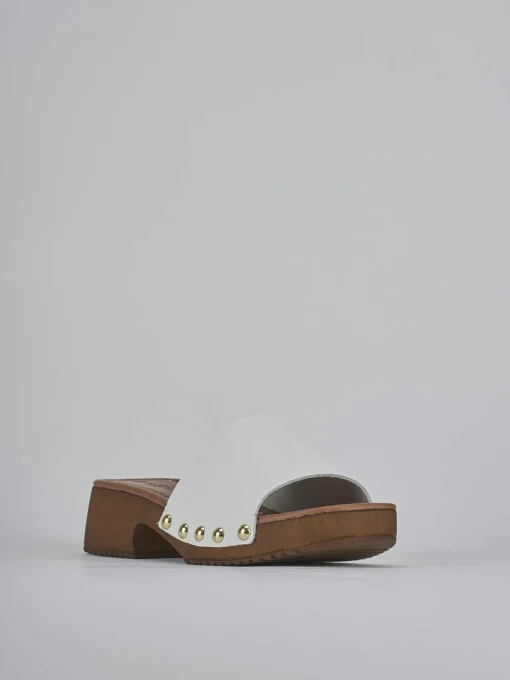 Ciabatte tacco 3cm vernice bianco
