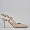 Décolleté e slingback tacco 7cm pelle rosa