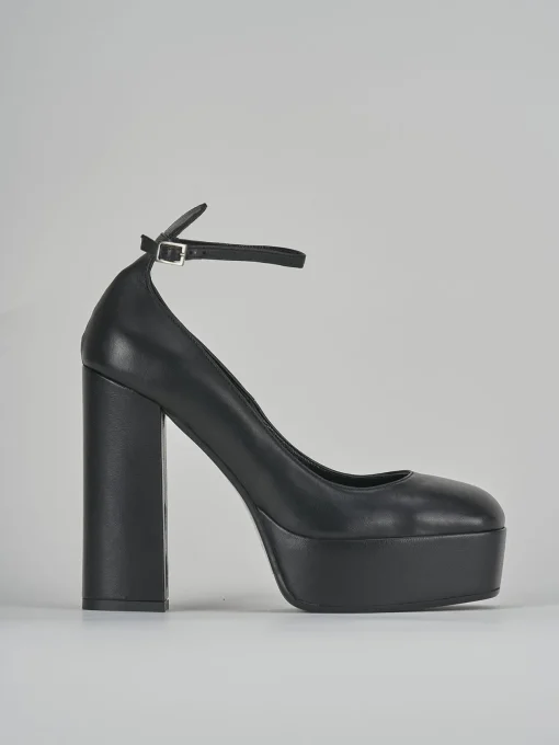 Décolleté e slingback tacco 12cm pelle nero