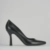 Décolleté e slingback tacco 10cm pelle nero