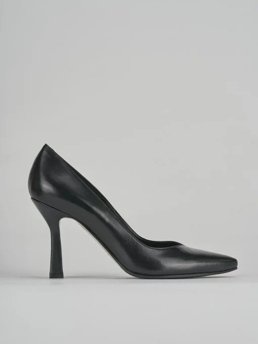 Décolleté e slingback tacco 10cm pelle nero