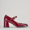 Décolleté e slingback tacco 6cm pelle bordo'