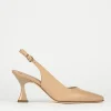 Décolleté e slingback tacco 7cm pelle rosa