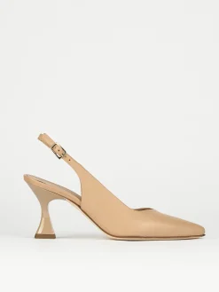 Décolleté e slingback tacco 7cm pelle rosa