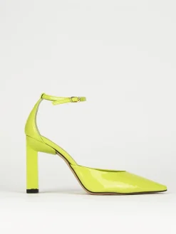 Décolleté e slingback tacco 9cm vernice verde