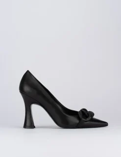 Décolleté e slingback tacco 9cm pelle nero