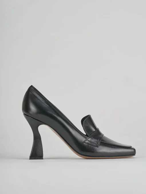 Décolleté e slingback tacco 9cm pelle nero