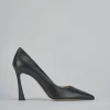 Décolleté e slingback tacco 9cm pelle nero