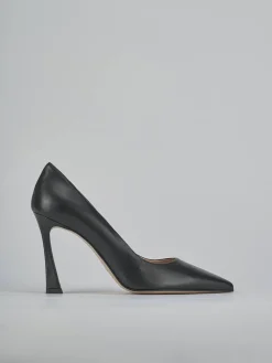 Décolleté e slingback tacco 9cm pelle nero