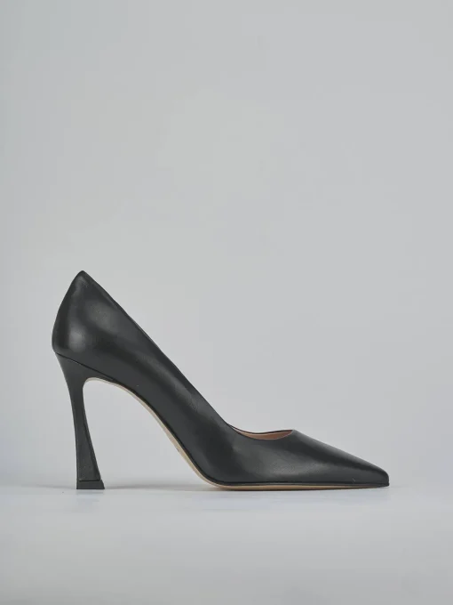 Décolleté e slingback tacco 9cm pelle nero