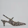 Décolleté e slingback tacco 4cm pelle multicolor