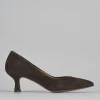 Décolleté e slingback tacco 5cm camoscio testa