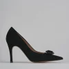 Décolleté e slingback tacco 9cm camoscio nero