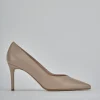 Décolleté e slingback tacco 7cm pelle rosa