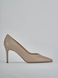 Décolleté e slingback tacco 7cm pelle rosa