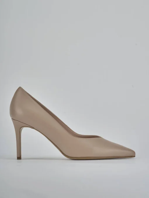 Décolleté e slingback tacco 7cm pelle rosa