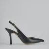 Décolleté e slingback tacco 9cm pelle nero