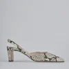 Décolleté e slingback tacco 6cm pitone beige
