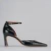Décolleté e slingback tacco 6cm pelle nero