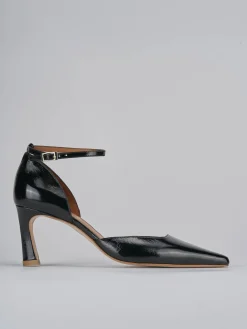 Décolleté e slingback tacco 6cm pelle nero