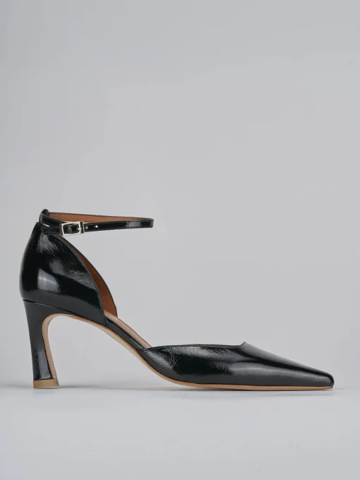 Décolleté e slingback tacco 6cm pelle nero