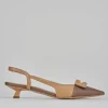 Décolleté e slingback tacco 3cm pelle testa