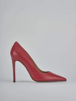 Décolleté e slingback tacco 10cm pelle rosso