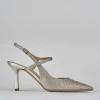 Décolleté e slingback tacco 7cm glitter rosa