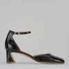Décolleté e slingback tacco 5cm pelle nero